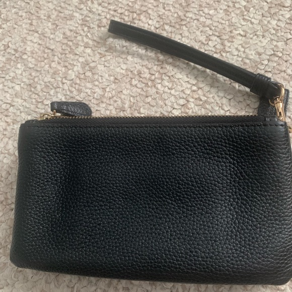 Black Coach Double ZIP Wallet EUC - Picture 10 of 15